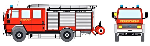 Loewe 4035 - H0 - Ford Cargo 1320 - LF 16 - Betriebsfeuerwehr Akzo Nobel